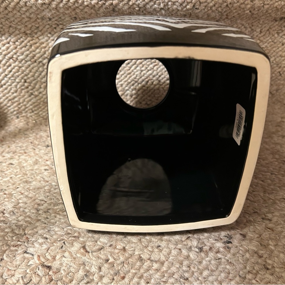 Black and White Zebra Ceramic Box Cover - Picture 6 of 8